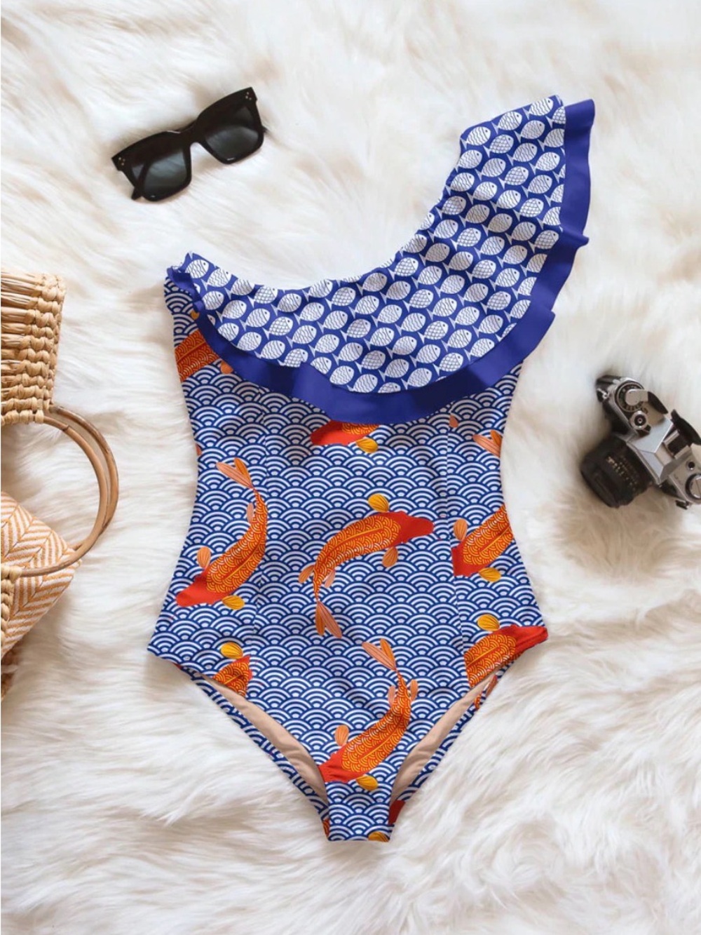 Averie Nirali Swim Ruffled One Piece.  Sz XL